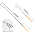 thumbnail image 2 of Long BBQ Skewers, 8 Pieces Extendable Roasting Sticks, Fire Marshmallow Roasting Sticks, U-Shape Hot Dog Fork with Storage Bag (12-32 Inches), 2 of 5