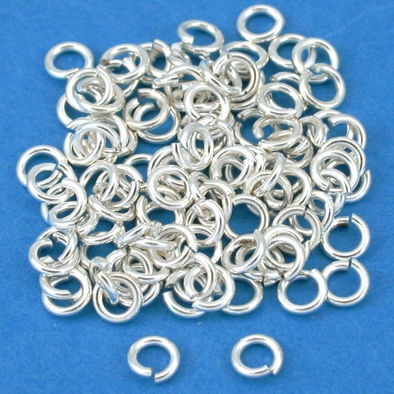 100 Silver Plated 4mm Open Jump Rings 20 Ga