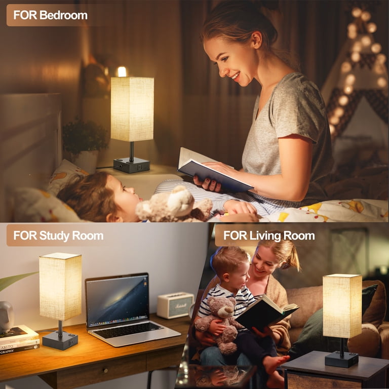 Walchoice Touch Control Table Lamp with USB Charging photo 3