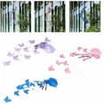 thumbnail image 4 of LHWEN Indoor Chime Butterflies Decor Garden Window Wind Bedroom Ornament Craft Hanging Decoration Purple Blue Plastic Metal Wind Chime 75cm Good Luck Charm Sweet Sounding Relaxing Home Decoration, 4 of 6