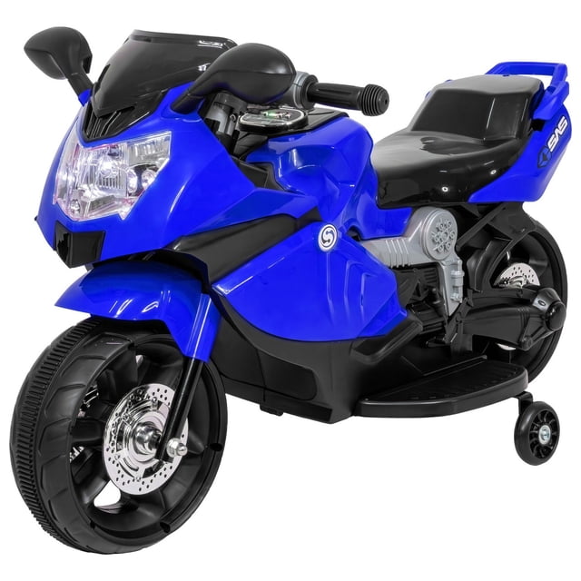 Moto Montable Eléctrica 6v Carrito Niño Música Luz Usb azul Little monkey