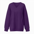 thumbnail image 4 of Godom Sweatshirt for Women Long Sleeve V Neck Tops Oversized Casual Pullover Shirts Fall Winter Clothes, 4 of 7