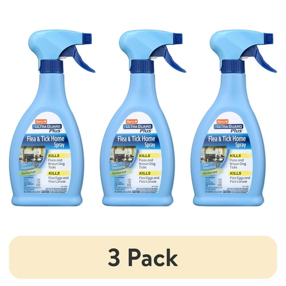 (3 pack) Hartz UltraGuard Plus Flea and Tick Home Spray, Liquid, 16oz