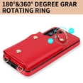 thumbnail image 5 of Crossbody for Samsung Galaxy S22 Phone Case for Women, Wallet Case with Credit Card Holder Shoulder Strap & Wrist Lanyard Shockproof Purse Back Flip 360 Ring Holder Kickstand Case,Red, 5 of 9