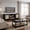 Black, variant on 62" Rattan TV Stand and Coffee Table Set, Modern 2-Piece Living Room Furniture Set, TV Console for Up to 65" TV with Storage, 2-Tier Coffee Table,Natural
