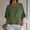 Army Green, variant on Women T Shirts Summer Tops Solid Cotton and Linen Ruffle Pleated Hem Tops Half Sleeve Round Neck Casual Shirt Tops Comfortable Shirts