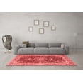 thumbnail image 3 of Ahgly Company Indoor Round Medallion Red Traditional Area Rugs, 3' Round, 3 of 4