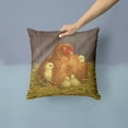 thumbnail image 2 of Carolines Treasures ASAD0109PW1414 My Little Chickadees Hen with Chicks Canvas Decorative Pillow  14Hx14W multicolor, 2 of 4