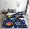 thumbnail image 3 of Yiaed Planets and Stars Pattern Fleece Throw Blanket,Fleece Throw Blankets for Couch & Bed All Season Use -60"x50", 3 of 6