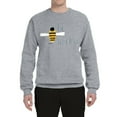 thumbnail image 2 of Wild Bobby, Be Fearless Buzzing Bee Pop Culture Unisex Crewneck Graphic Sweatshirt, Heather Grey, Large, 2 of 3