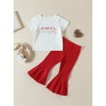 thumbnail image 2 of Emmababy Valentine's Day Baby Clothes Set including Letter Print T-Shirts and Pants, 2 of 8