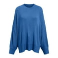 thumbnail image 5 of UAYOTSE Sweaters for Women Oversized Crewneck Long Sleeve Chunky Knit Pullover Sweaters Tops Trendy Fall Outfits(A185-Blue,M), 5 of 5