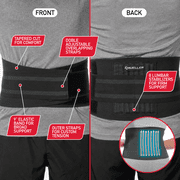 Mueller Adjustable Back Brace, Black, One Size Fits Most