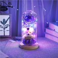 thumbnail image 2 of Kearding Rosa en cúpula de cristal con luces Rose Flower brilla como una rosa de cristal encantada Los mejores regalos para las mujeres Día de Almacenamiento y organización del hogar Kearding HA022617-00, 2 of 6