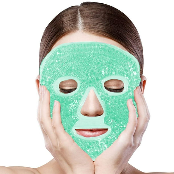 Hot and Cold Face Mask with Gel Beads Flexible Full Face Gel Ice Pad