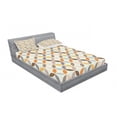 thumbnail image 3 of Ambesonne Geometric Fitted Sheet & Pillow Sham Set, Angled Cyclic Tile, Twinxl, Multicolor, 3 of 3