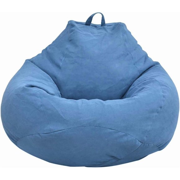 Comfortable Plush Cord Bean Bag Chair – Large Washable Round Foam Filled Teardrop Lounge Seat for Teens, Adults, Living Room, Bedroom, and Game Rooms, Cozy Indoor/Outdoor Furniture