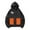 Black, variant on Heated Coat Men's Stitching Drawstring Hooded Slim Fashion Coat Outwear Black M