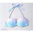 thumbnail image 1 of Traje de baño Bikini de sirena Traje de baño Bikini de concha degradada de 4 piezas, 1 of 6
