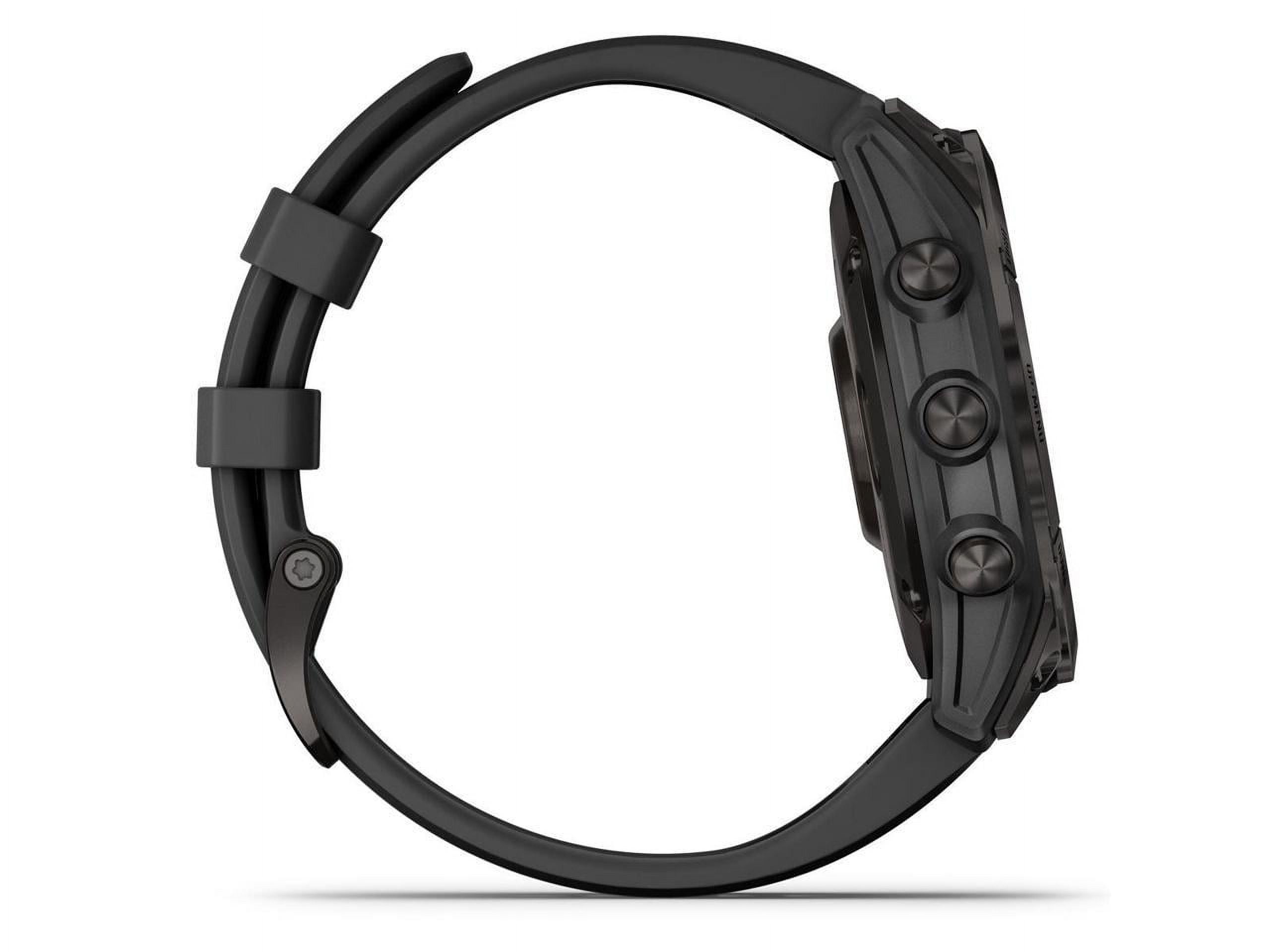 fenix 7 Sapphire Solar, Black DLC Titanium with Black Band