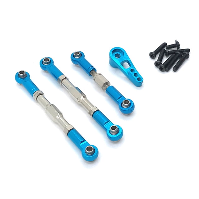 Varilla de dirección Bewildely para coches con Control remoto 1/12 Kit de brazo de Servo de modificación mejorada Azul