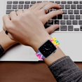thumbnail image 5 of Correa De Reloj Summer Rainbow Boho Tie Dye Compatible Con Apple Watch 38 Mm, 40 Mm, 41 Mm, 42 Mm, 44 Mm, 45 Mm, 49 Mm, Para Mujeres Y Hombres, Regalos, Pulseras Deportivas De Silicona, Correa Para Iw, 5 of 5