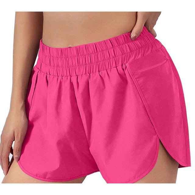 Summer Shorts for Women Casual Loose Elastic Waist Yoga Short Pants with Liner Workout Sports