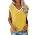 thumbnail image 1 of Débardeur pour Femmes, Mode Décontractée Imprimé Manches Courtes Col Rond Blouses Chemises, 1 of 6
