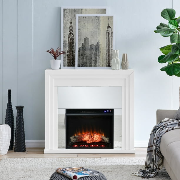 Staddersen Mirrored Electric Fireplace