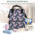thumbnail image 5 of Kdxio Baby Diaper Backpack,Multi-Function Travel Backpack Nappy Bags,Nursing Bag, Fashion Mummy,Roomy Waterproof for Baby Care(Flowers), 5 of 6