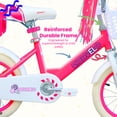 thumbnail image 6 of Ambifirner 12" 14" 16" Girls Bike with Training Wheels – Adjustable Seat, Front Basket, Doll Seat & Streamers, Toddler Bicycle for Ages 2-7, Red, 6 of 8