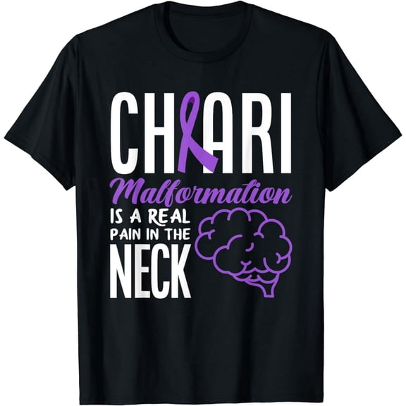 Chiari Pain In The Neck Chiari Malformation Awareness Funny Creative Graphic T-Shirt