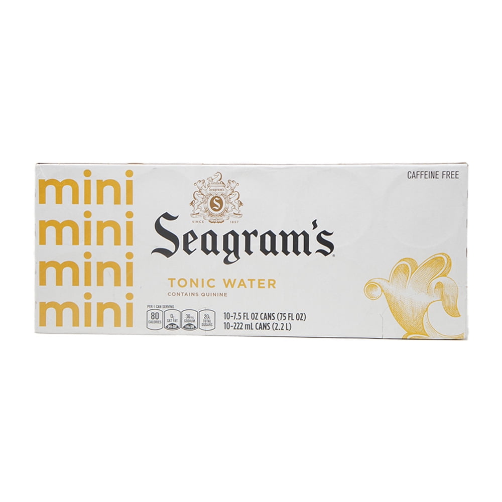 Seagram's Mini Tonic Water, 7.5 fl oz Can, 10 Cans