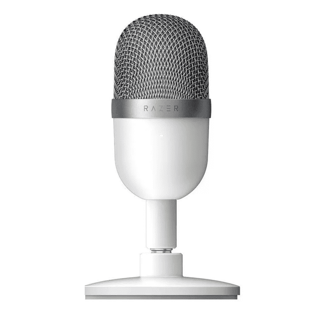"Micrófono Razer Seiren Mini Stream Podcast Color Mercury blanco "