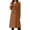 Brown, variant on Clothing Women's Cardigan Women Double Breasted Coats Long Winter Work Office Overcoat Pocketed Outwear Clothing Sale