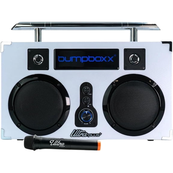 Restored Bumpboxx Bluetooth Boombox Ultra Plus - White (Refurbished)