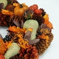 thumbnail image 3 of 13" Autumn Harvest Gourds and Berries Artificial Wreath Decoration, 3 of 3