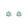 thumbnail image 3 of Clara Pucci 0.5Ct Natural Sky Blue Topaz Round Cut VVS1 Screw Back Stud 18k Solid hypoallergenic Gold Designer Earrings For December, 3 of 7