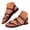 Wine, variant on Dakaela Women's Flat Sandals Gladiators Casual Strappy Walking Thong Flip Flops Wide Width Bohe Summer Beach Slip on Slide Shoes Size 6