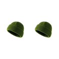 thumbnail image 1 of Qarigey Gorro de lana de punto invierno cálido deportes al aire libre Camping gorro térmico Casual accesorios para la cabeza mujer Verde oscuro 2piezas, 1 of 6