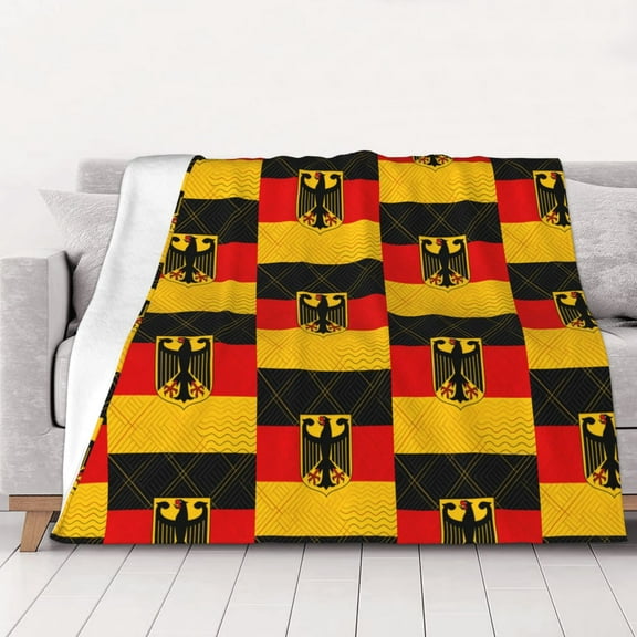 Flag Of Germany Warm Cozy Plush Throw Blanket for Couch Bed Sofa 60"x50"