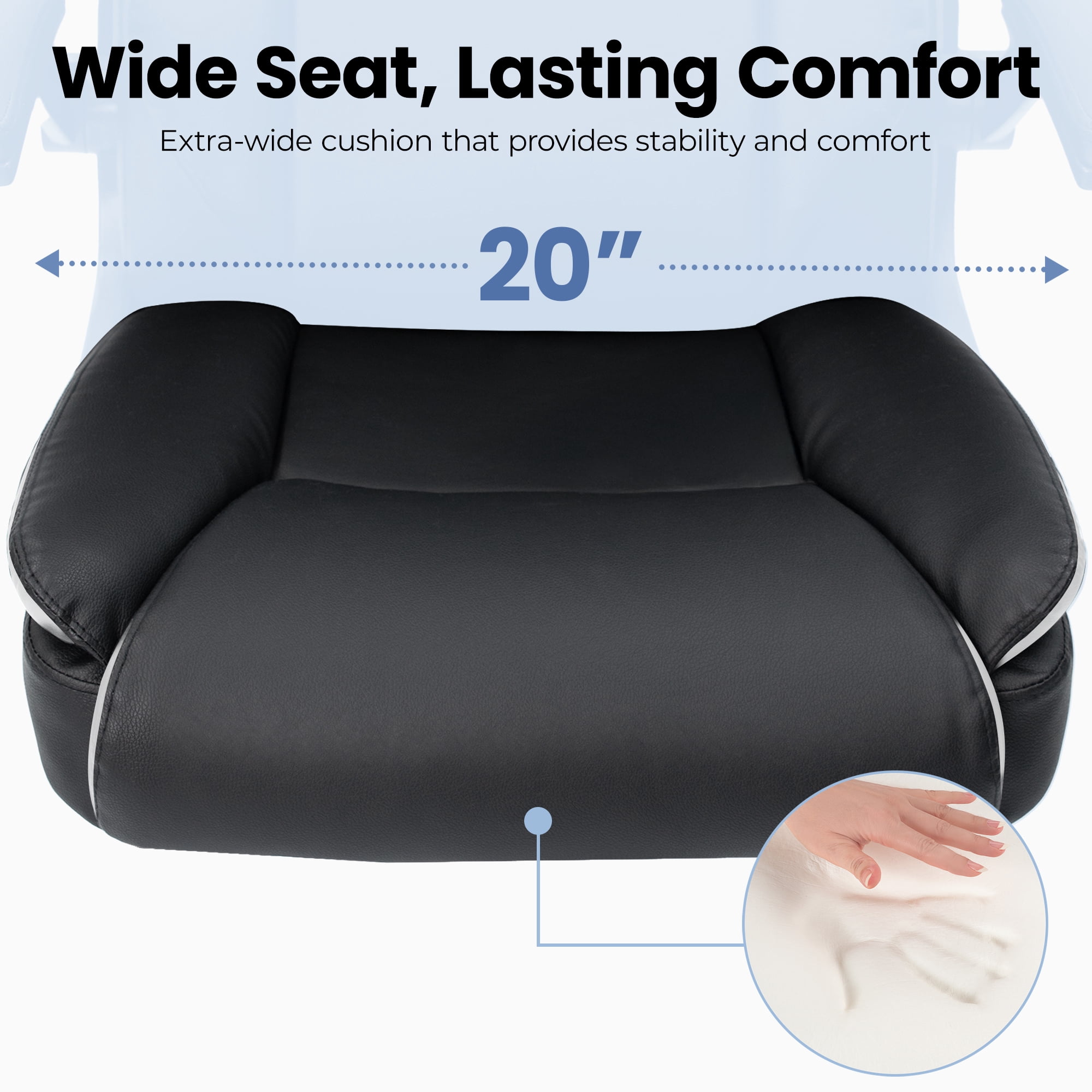 CELTOSS Leather Office Chair, Ergonomic Executive Chair with Padded Flip-Up Armrests, Mid-Back PU Computer Desk Chair, Black