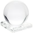 thumbnail image 2 of Plymor Clear Acrylic Square Display Base with Indented Circle to Hold Egg, Marble, Ball or Sphere, 3.5" W x 3.5" D x 0.75" H (2.5" Circle), Pack of 6, 2 of 2