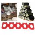 thumbnail image 2 of Qiilu Rack Holder Mat, Wine Bottle Mat,Red Silicone Fridge Can Beer Wine Bottle Rack Holder Mat Stacking Tidy Tool Kitchen Gadgets, 2 of 6