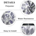 thumbnail image 5 of Boho Violet Leaves Bathroom Curtain Decor with Hooks for Bathroom Modern Leaves Decorative Bathroom Shower Curtain Set Waterproof Farmhouse Bathroom Curtain Shower Set 36x72 Inches, 5 of 6