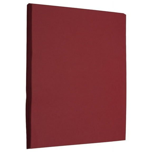 JAM Paper Solid Colors, 8 1/2 x 11, Garnet Dark Red, 32lb, 100 per Pack