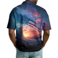 thumbnail image 6 of 250th Anniversary Men's Patriotic Zip Polo Shirt, 1776-2026 Flag Print, Quarter-Zip Collar, Short Sleeve, 4th of July, Commemorative Events, Parades, Summer Casual Wear Dark Blue L, 6 of 9