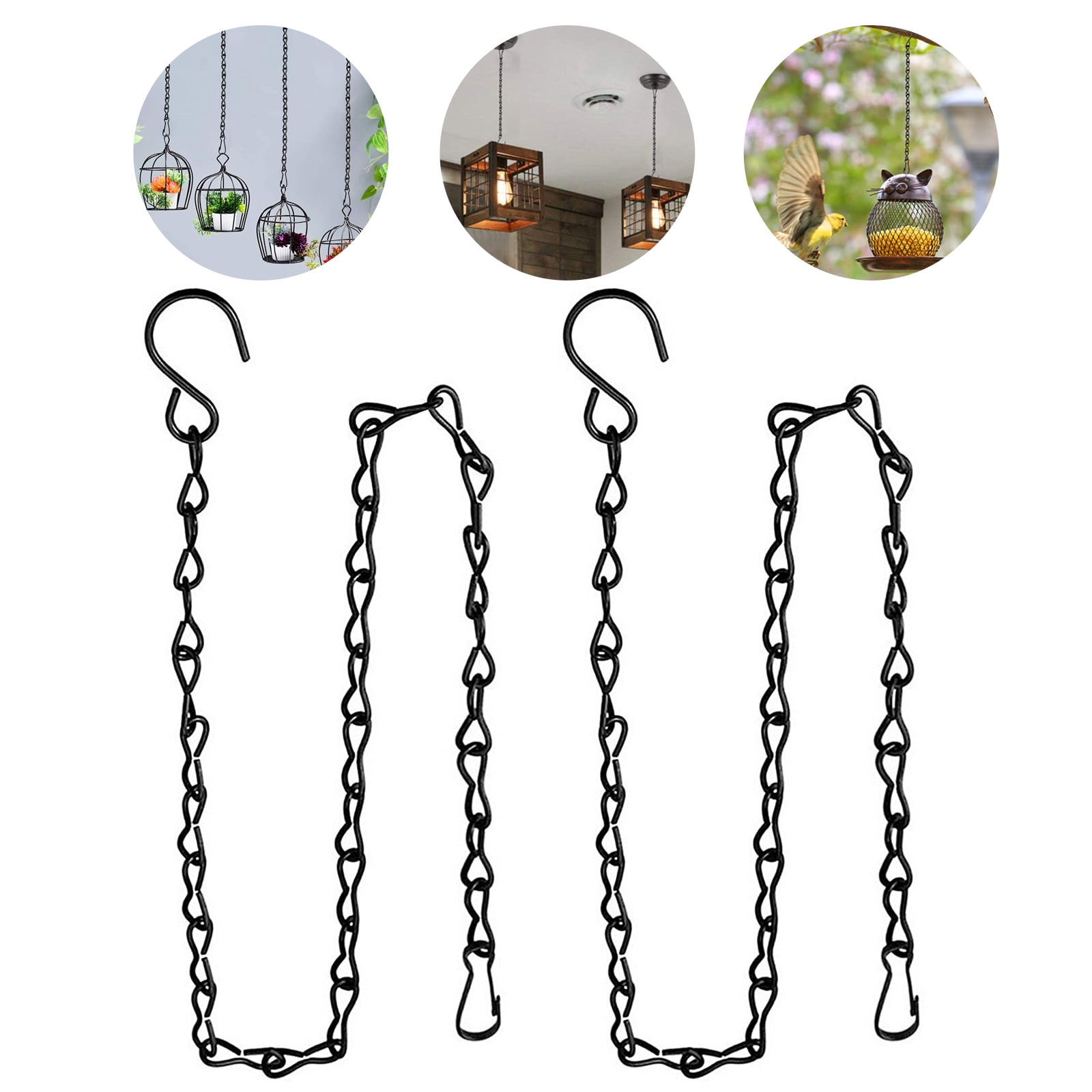 Teenitor 8 Pcs Hanging Chains with Clip & Hook for Bird Feeders Planters... 