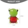 thumbnail image 2 of Figuras de ranas de vidrio de 2 piezas - Arte animal en miniatura soplado a mano - Figura de casa de muñecas de sapo pequeño y colorido - Decoración de regalo, 2 of 5