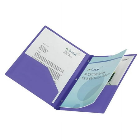 UPC: 0011491034306 | Office Depot 2 Pocket 3 Prong Poly Report Cover 9.5 x11.5  Purple New